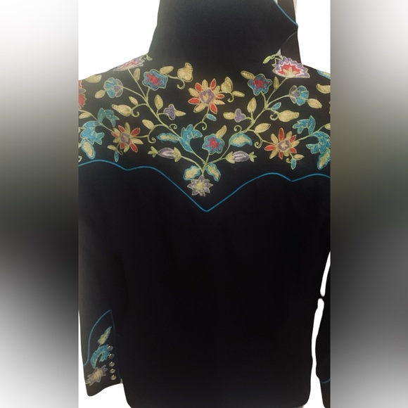 Rockmount Ranchwear Black Embroidered Western Shirt - S black embroidere - Picture 5 of 5